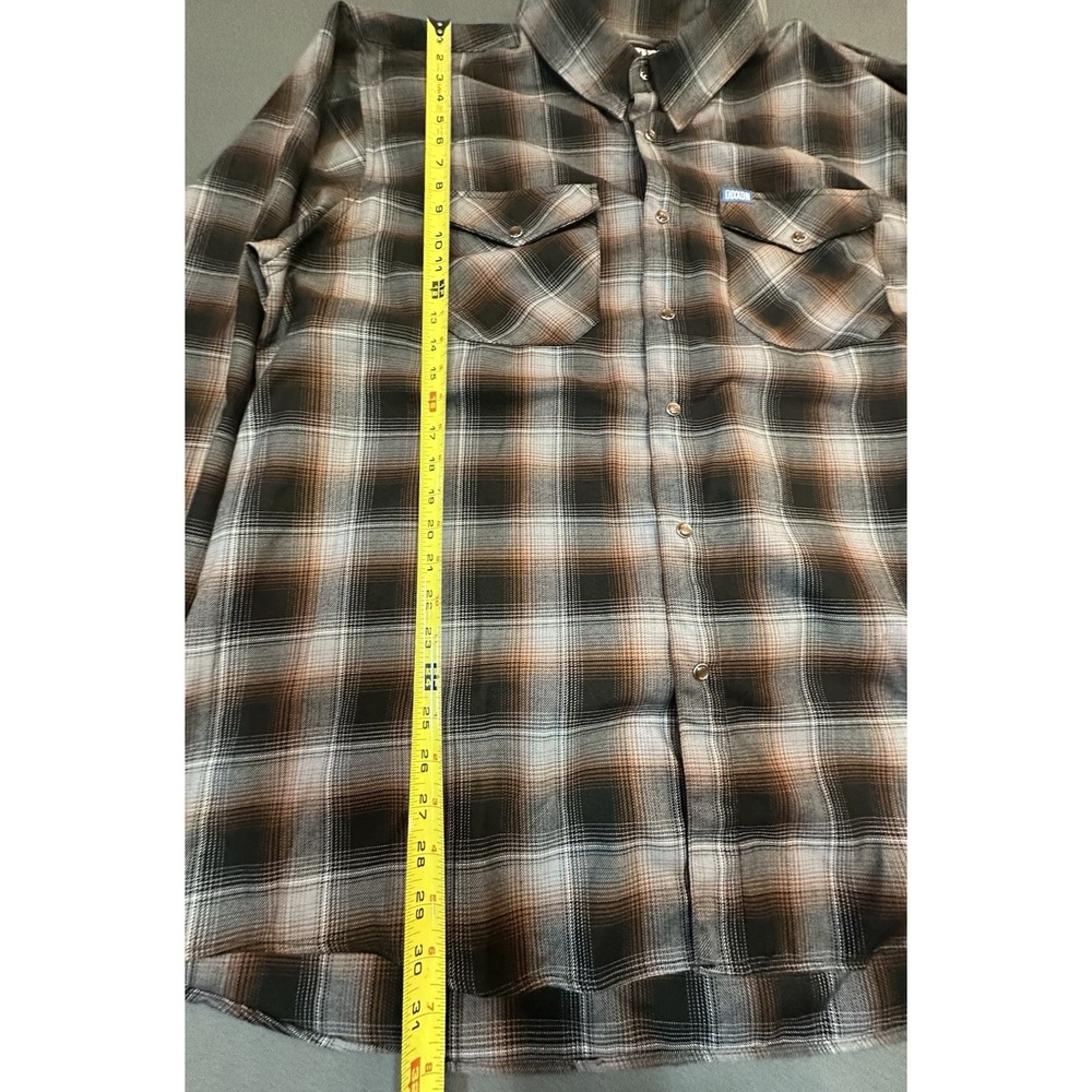 Dixxon Flannel Patina Mens Plaid Long Sleeve Pearl Snap Size 3XL - Picture 7 of 9